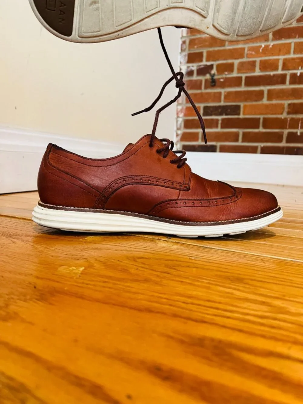Cole Haan Grand OS Mens Sz 12 M Brown Leather Wingtip Oxford Casual Shoes C26471